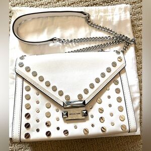 Michael Michael Kors Whitney Large Studded Leather Convertible Shoulder Bag